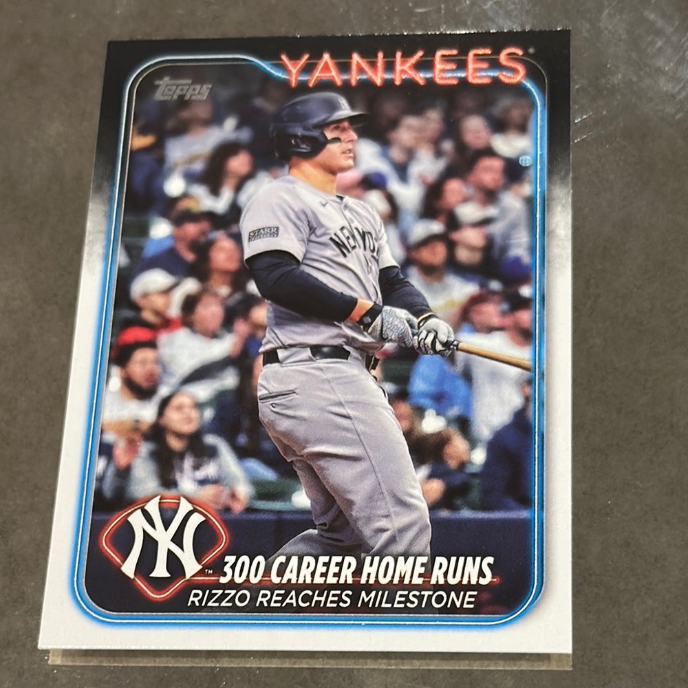 Topps Yankees Card with Gray and Blue Accents